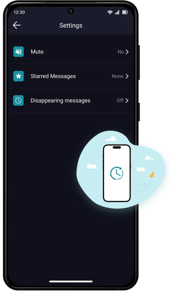 Secure Your Conversations with Disappearing Messages.